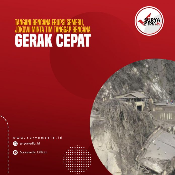Tangani Bencana Erupsi Semeru, Jokowi Minta Tim Tanggap Bencana Gerak Cepat