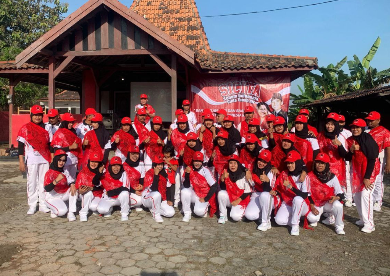 DPC PDIP Kabupaten Rembang Adakan Senam Indonesia Cinta Tanah Air