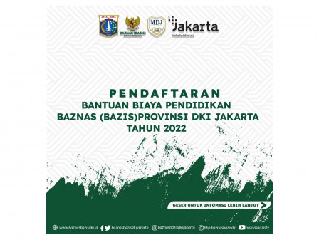 Baznas Bazis DKI Jakarta Buka Pendaftaran Beasiswa Pendidikan Untuk S1