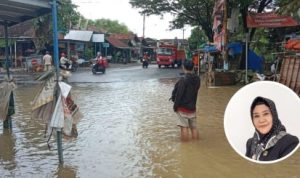 Banjir Susulan Sebabkan Jalan Alternatif Pati-Rembang di Glonggong Lumpuh